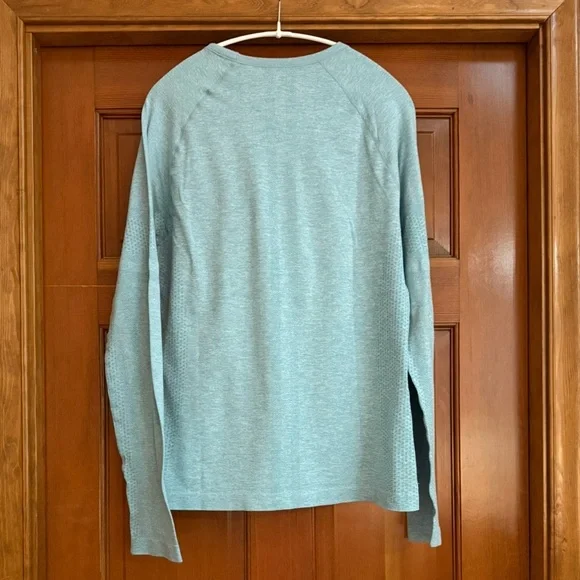 FIGS Salta Seamless Long-sleeve Underscrub Top Size Large Seafoam Green 💚 - Picture 5 of 5